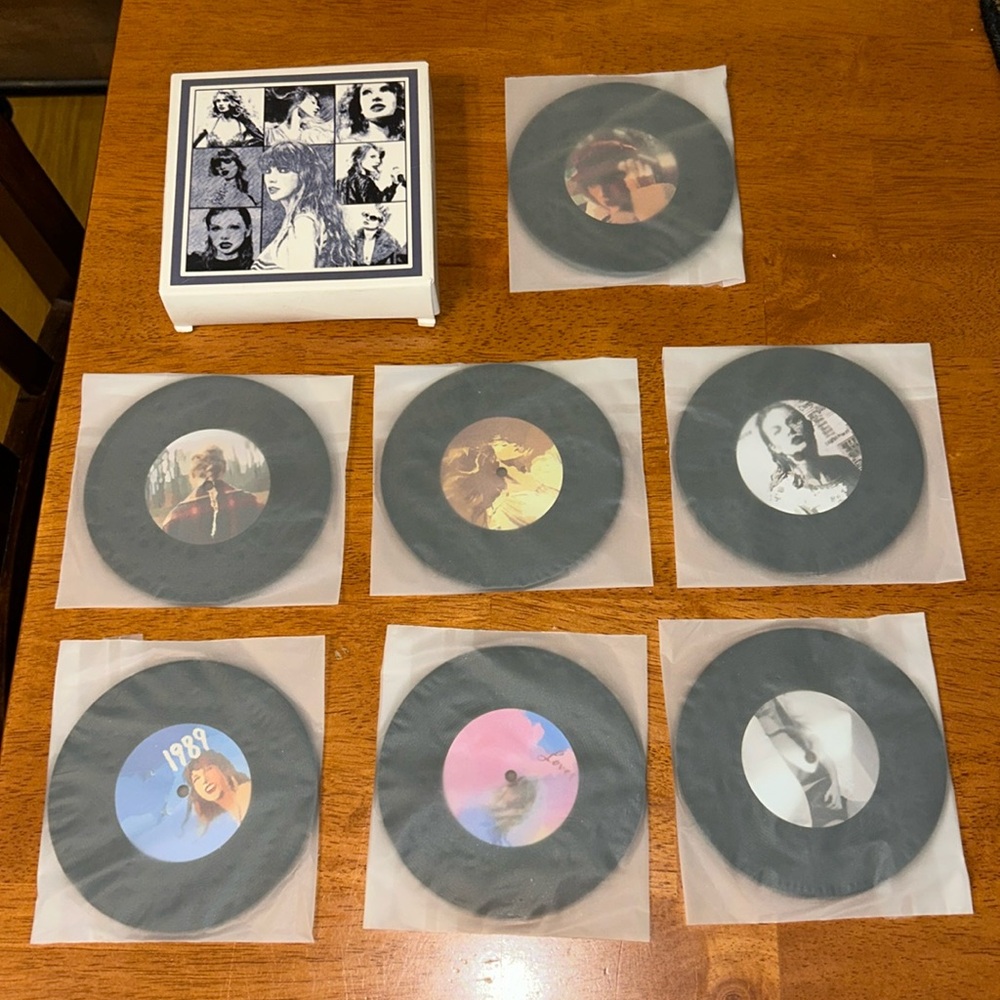 Taylor Swift eras tour viewing party decor swifty 7 coasters